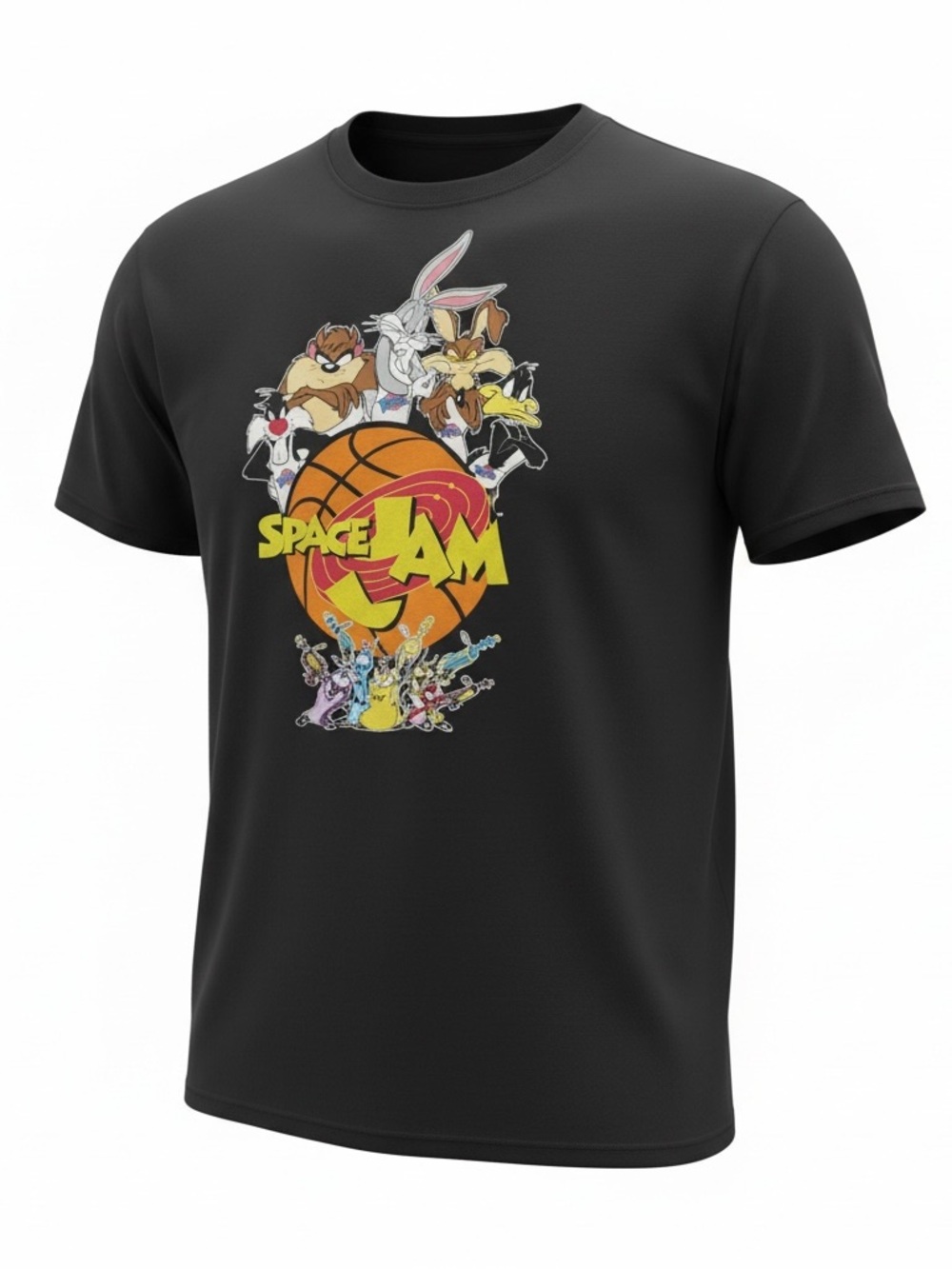 Looney Tunes Space Jam Black Graphic Tee